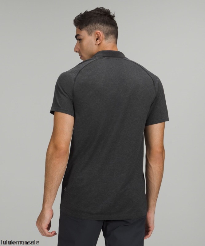 Lululemon Verkauf DELULU738 | Metal Vent Tech Poloshirt 20 Deep Carbon